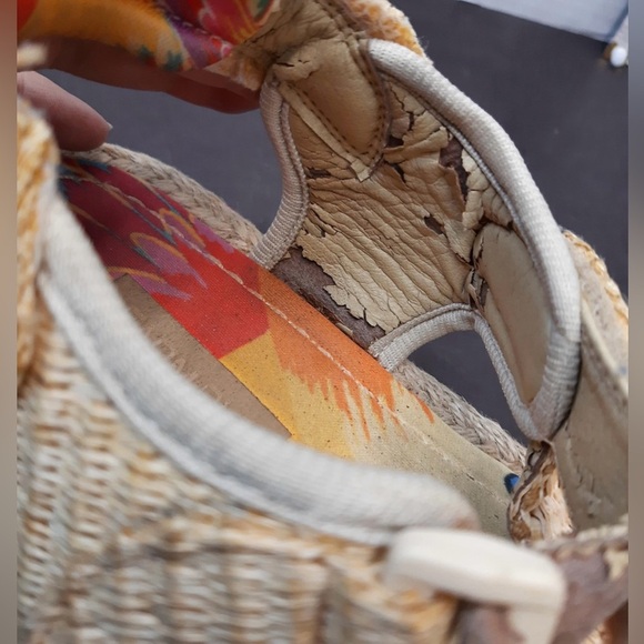 FARM Rio Colorful Straw Raffia Flat-form Espadrille Toucan Sandals Size 9 - Picture 6 of 6